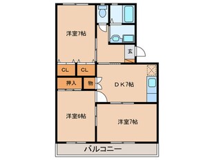 シティーハイツ樋井川の物件間取画像